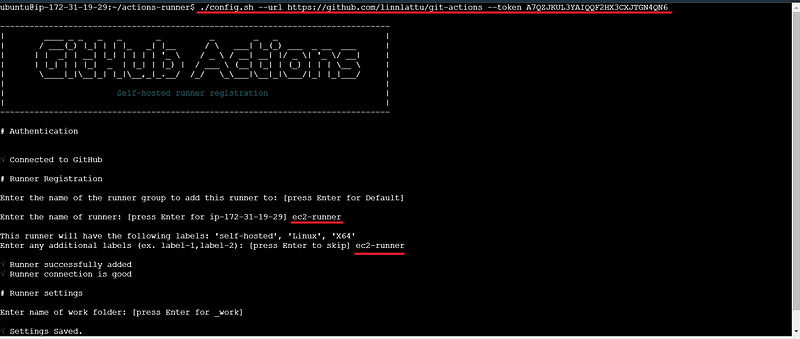 How to use Amazon EC2 as GitHub self-hosted runner